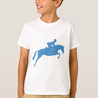 T-shirt Silhouette du cavalier (bleu)