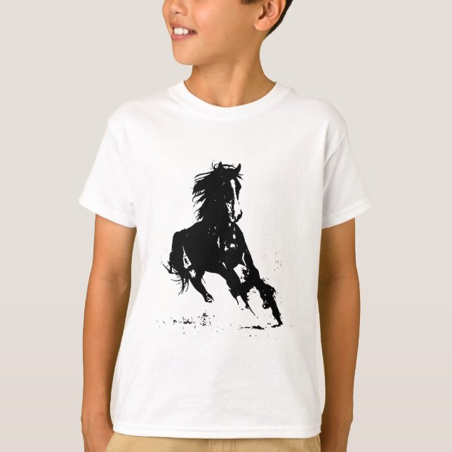 T-shirt Silhouette du cheval (Devant)