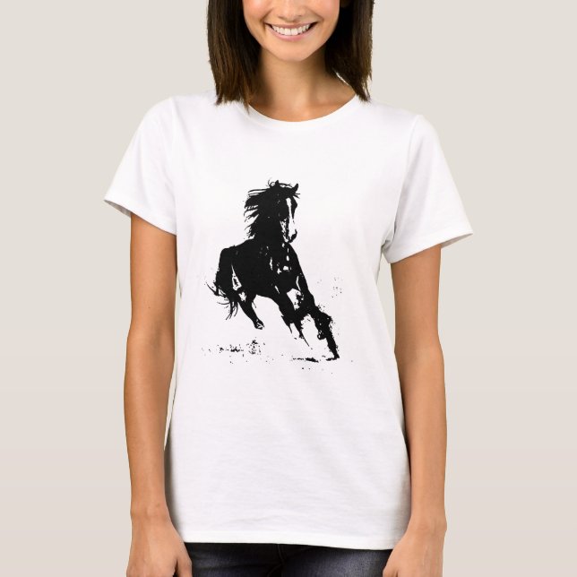 T-shirt Silhouette du cheval (Devant)