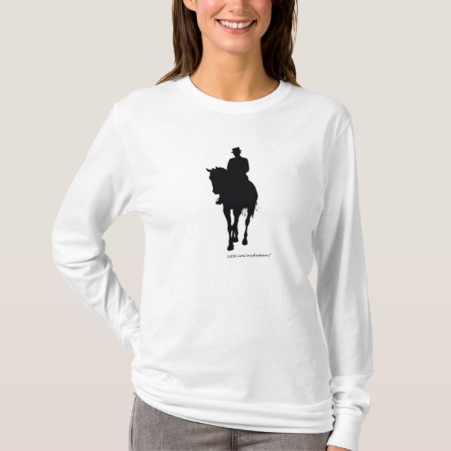 T-shirt Silhouette du cheval de pression (Devant)
