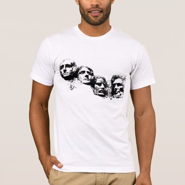 T-shirt Silhouette du mont Rushmore (Devant)