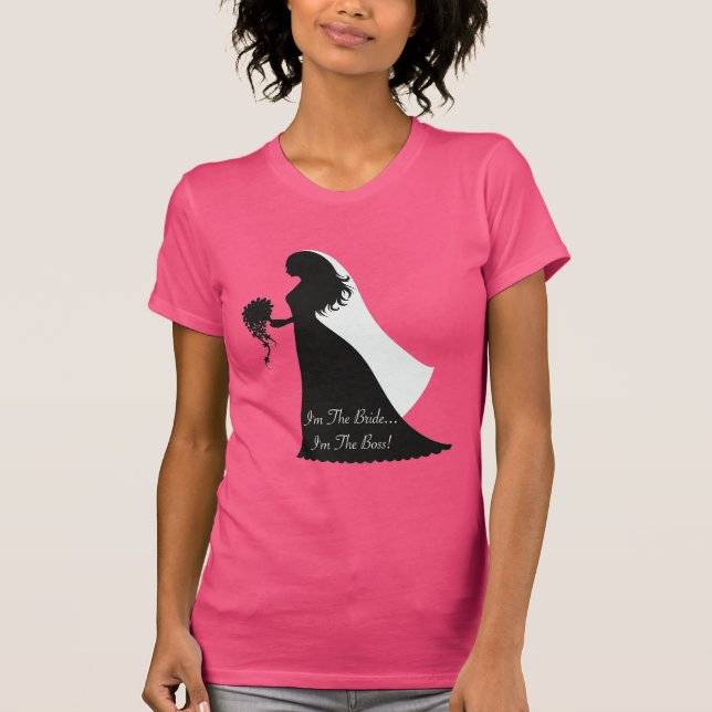 T-shirt Silhouette du patron de mariée (Devant)