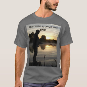 T-shirt Silhouette du pêcheur le matin