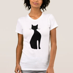 T-shirt Silhouette d'un chat assis