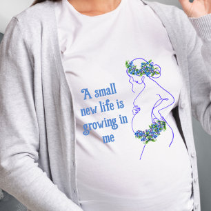 T-shirt Silhouette d'une femme enceinte avec citation