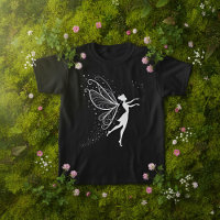 Silhouette fée magique avec ailes et étoiles
