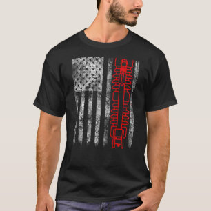 T-shirt Silhouette Fuse Cuvée Drapeau Américain