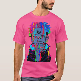 T-shirt Silhouette maudite foncée avec accents arc-en-ciel