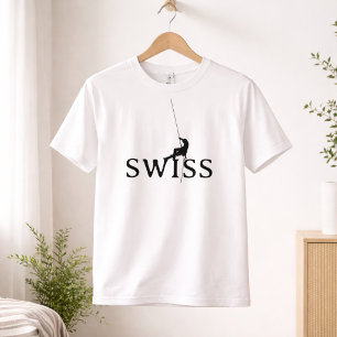 T-shirt Silhouette minimaliste de l'escalade de roche suis
