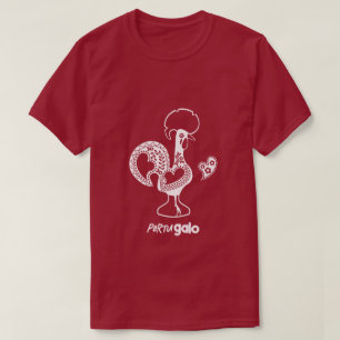 T-shirt Silhouette Moderne Du Coq Portugais