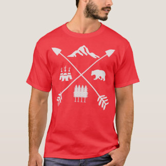 T-shirt silhouette nature simple conception de la nature a
