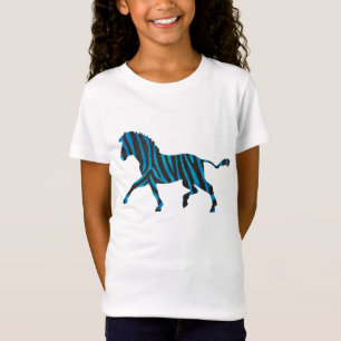 T-Shirt Silhouette noir et bleu Zebra