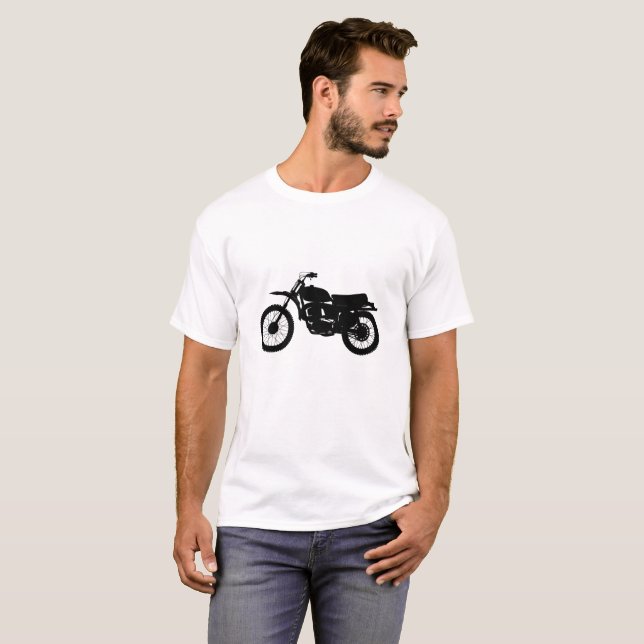 T-shirt Silhouette noire du vélo - Choisir la couleur arri (Devant entier)