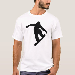 T-shirt Silhouette noire Snowboarder