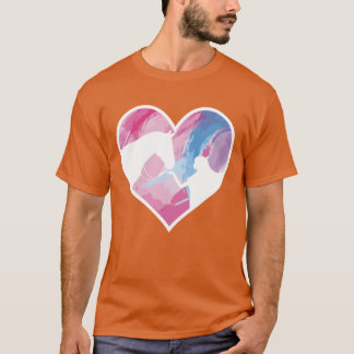 T-shirt Silhouette Ofhe Girl And Horse Rétro Amoureux des 