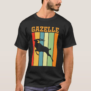 T-shirt Silhouette Ombre Gazelle Dans Les Couleurs Rétro
