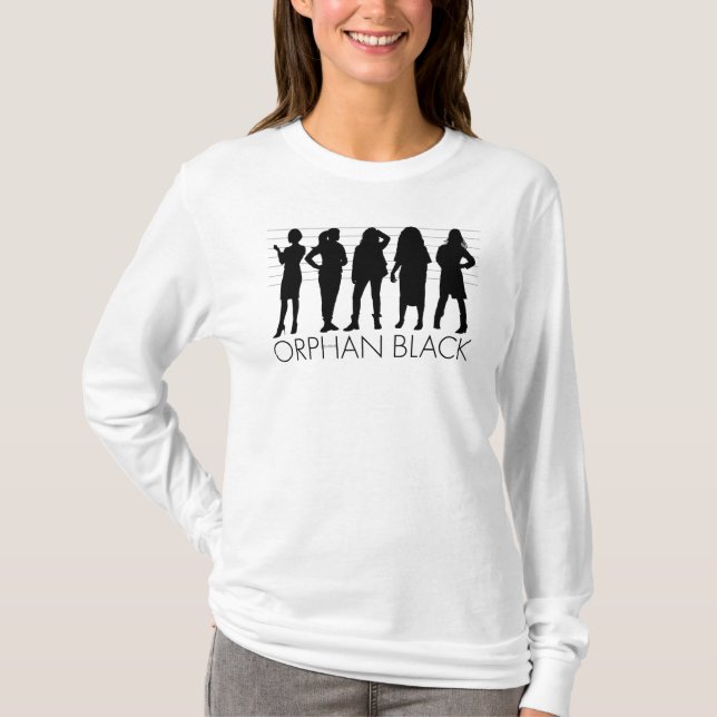 T-shirt Silhouette orpheline de caractère du noir | (Devant)