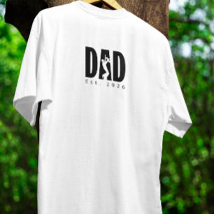 T-shirt Silhouette personnalisée de père et d'enfant 