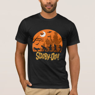 T-shirt Silhouette rétro de Scooby Doo Halloween noir