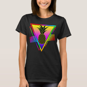 T-shirt Silhouette Rétro Moderne Ananas Fruit D'été