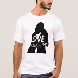 T-shirt Silhouette romantique Amour Design