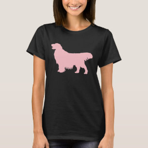T-shirt Silhouette rose Golden Retriever