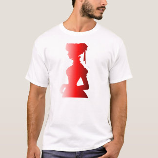 T-shirt Silhouette rouge 1800 Mode Angleterre Femme 1