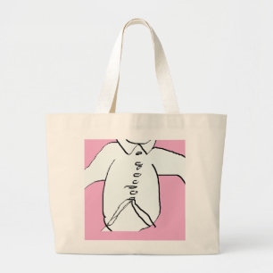 T-Shirt Silhouette Spaß Pink Kinder Jumbo Stoffbeutel