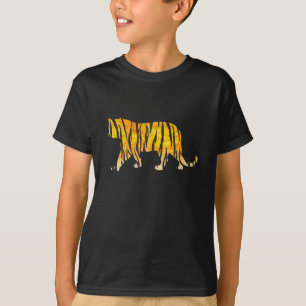 T-shirt Silhouette Tiger noir et orange