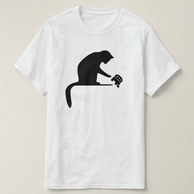 T-shirt Silhouette Trump Elephant de Chat Noir 2024 Électi (Design devant)