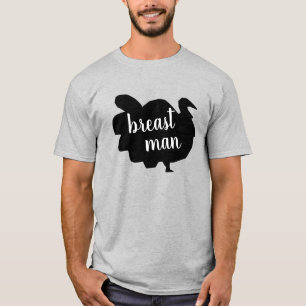 T-shirt Silhouette Turquie L'homme du sein drôle Thanksgiv