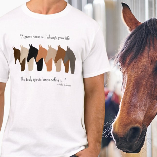 T-shirt Silhouettes de chevaux avec citation de chevaux (Créateur téléchargé)