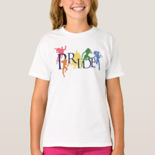 T-shirt Silhouettes de personnage de la Ligue de la Justic