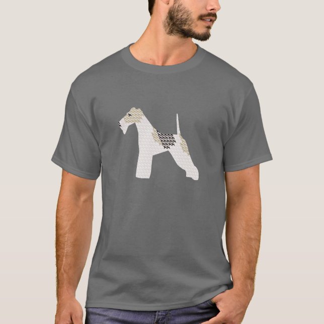 T-shirt Silhouettes de terriers de Fox de fil (Devant)