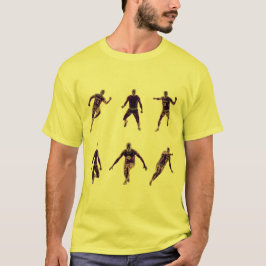 T-shirt Silhouettes du joueur de basket-ball dynamique