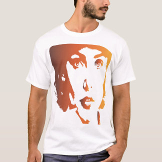 T-shirt Silhuette d'or une femme portant un casquette