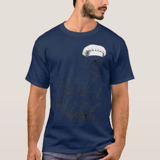 T-shirt Silkie Poulet de la ferme Chef animal drôle Cuisin