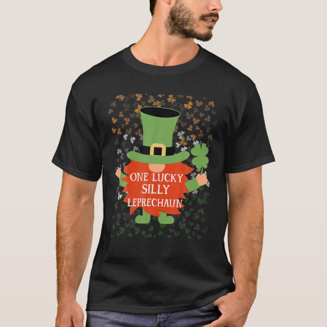 T-shirt Silly Funny St Patrick's Day Lucky Gnome Family Ma (Devant)