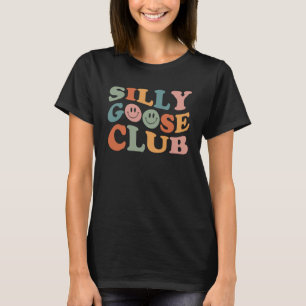 T-shirt Silly Goose Club Smile Face Mens Femme Cos tendanc