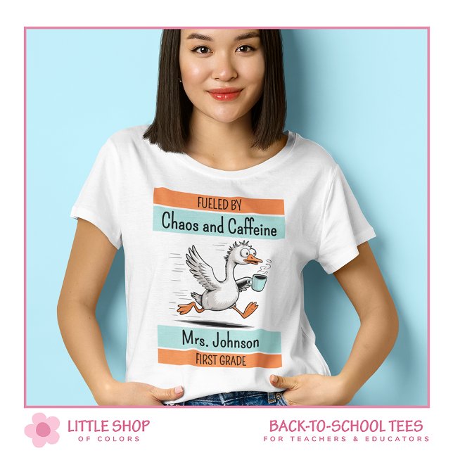 T-shirt Silly Goose First Grade Elementary School Teacher (Créateur téléchargé)