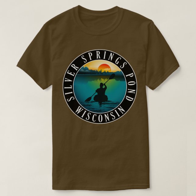 T-shirt Silver Springs Pond Wisconsin Kayaking (Design devant)