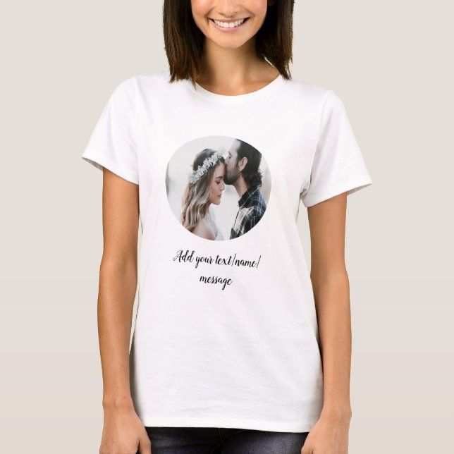 T-shirt simple cercle minimal photo collage texte ajouter  (Devant)
