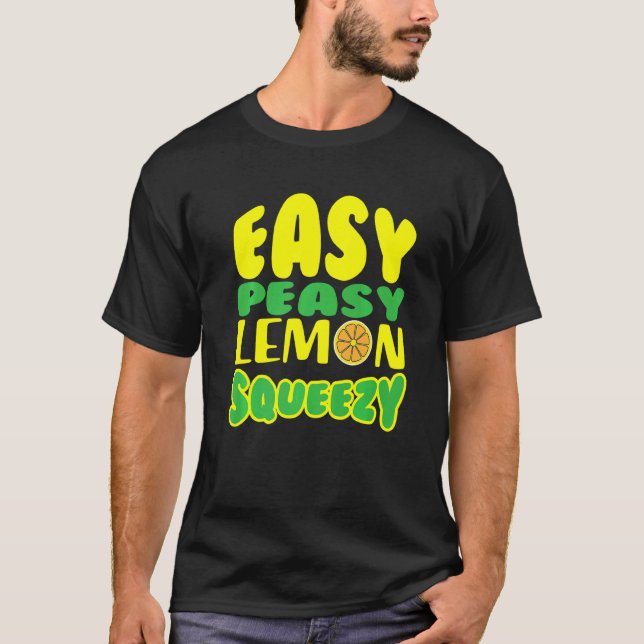 T-shirt Simple Citron pâle Squeezy Lemonade Juice Stand Le (Devant)