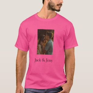 T-shirt Simple couleur minimale ajouter nom photo texte cu