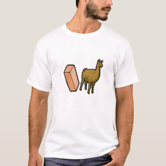 T-shirt simple de brique et de lama
