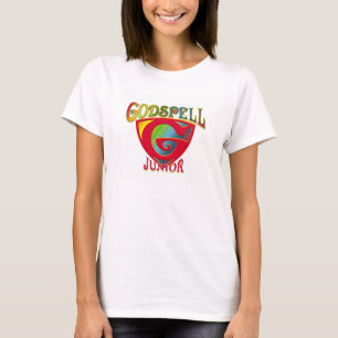 T-shirt simple de logo de "Jr. de Godspell" des