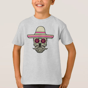 T-shirt Simple Dia de Muertos Skull avec la chemise de