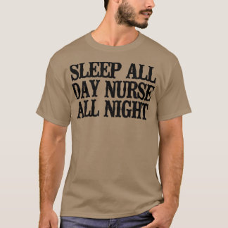 T-shirt Simple Dire Drôle Drôle Dormir Toute La Journée In