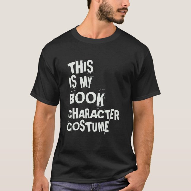 T-shirt Simple Easy Halloween This Is My Book Character Co (Devant)