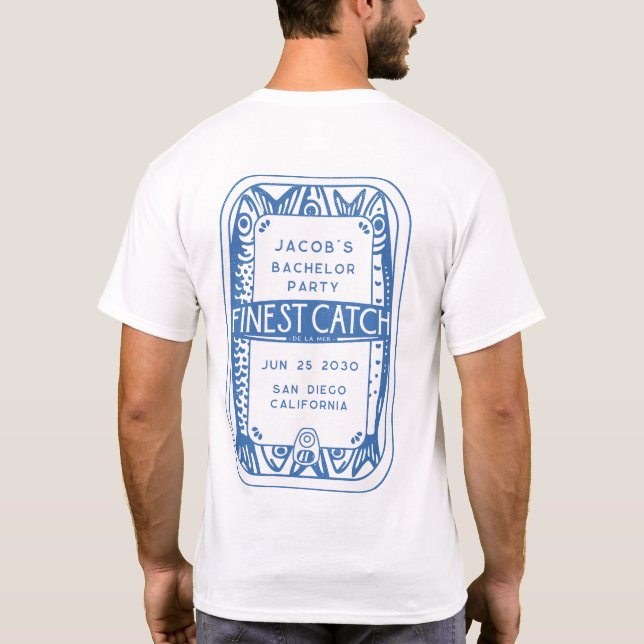 T-shirt Simple enterrement de vie de garçon pêche hommes w (Dos)